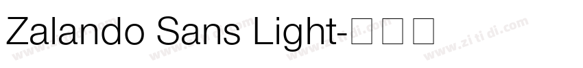 Zalando Sans Light字体转换